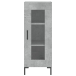 Credenza Grigio Cemento 34,5x34x180 cm in Legno Multistrato