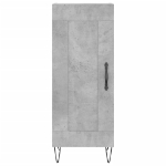 Credenza Grigio Cemento 34,5x34x180 cm in Legno Multistrato