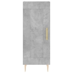 Credenza Grigio Cemento 34,5x34x180 cm in Legno Multistrato