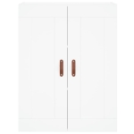 Credenza Bianca 69,5x34x180 cm in Legno Multistrato