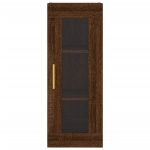 Credenza Rovere Marrone 34,5x34x180 cm in Legno Multistrato