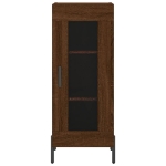 Credenza Rovere Marrone 34,5x34x180 cm in Legno Multistrato