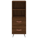 Credenza Rovere Marrone 34,5x34x180 cm in Legno Multistrato