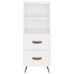 Credenza 34,5x34x180 cm in Legno Multistrato Bianco Lucido