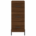 Credenza Rovere Marrone 34,5x34x180 cm in Legno Multistrato