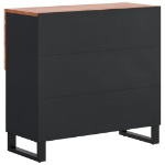 Credenza con 2 Ante 80x33x75 cm in Legno Massello di Acacia