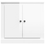 Credenza Bianco Lucido 70x35,5x67,5 cm in Legno Multistrato