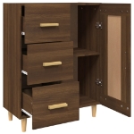 Credenza Rovere Marrone 69,5x34x90 cm in Legno Multistrato
