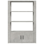 Credenza Grigio Cemento 80x30x119,5 cm in Legno Multistrato