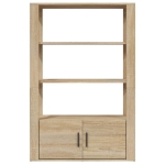 Credenza Rovere Sonoma 80x30x119,5 cm in Legno Multistrato