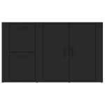 Credenza Nera 100x33x59,5 cm in Legno Multistrato