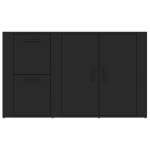 Credenza Nera 100x33x59,5 cm in Legno Multistrato