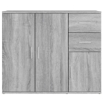 Credenza Grigio Sonoma 91x29,5x75 cm in Legno Multistrato