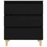 Credenza Nero 60x35x70 cm in Legno Multistrato