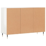 Credenza Bianco Lucido 103,5x35x70 cm in Legno Multistrato