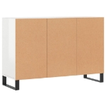 Credenza Bianco Lucido 103,5x35x70 cm in Legno Multistrato