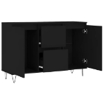 Credenza Nera 104x35x70 cm in Legno Multistrato