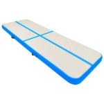 Tappetino Ginnastica Gonfiabile con Pompa 400x100x20 cm PVC Blu