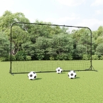 Rete Rimbalzante da Calcio Nera 366x90x183 cm HDPE