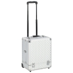 Valigia Trolley per Cosmetici 35x29x45 cm in Alluminio Argento