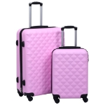 Set Valigie Trolley a Custodia Rigida 2 pz Rosa in ABS