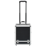 Valigia Trolley per Cosmetici 35x29x45 cm Nera in Alluminio