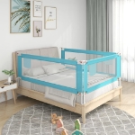 Sponda Letto di Sicurezza per Bambini Blu 190x25 cm in Tessuto