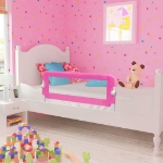 Sponde Letto per la Sicurezza dei Bambini 2 pz Rosa 102x42 cm