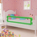 Sponde Letto per la Sicurezza dei Bambini 2 pz Verde 150x42 cm