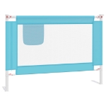 Sponda Letto di Sicurezza per Bambini Blu 90x25 cm in Tessuto