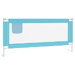 Sponda Letto di Sicurezza per Bambini Blu 200x25 cm in Tessuto