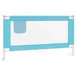 Sponda Letto di Sicurezza per Bambini Blu 150x25 cm in Tessuto