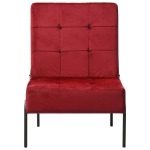 Poltrona Relax 65x79x87 cm Rosso Vino in Velluto