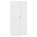 Armadio Bianco 80x52x180 cm in Legno Multistrato