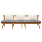 Divano Letto da Giardino 200x65 cm in Legno Massello di Acacia