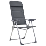 Sedie da Campeggio 2 pz in Alluminio Grigio 58x69x111 cm