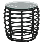 Set da Bistrot 3 pz in Polyrattan Nero