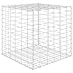Gabbione Letto Rialzato a Cubo in Filo di Acciaio 60x60x60 cm