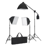 Kit Studio Fotografico con Luci Softbox Sfondi e Riflettore