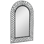 Specchio da Parete per Giardino ad Arco 50x80 cm Nero