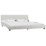 Letto con Materasso Bianco in Similpelle 180x200 cm