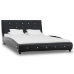 Letto con Materasso MemoryFoam Nero in Similpelle 120x200cm