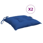 Cuscini per Sedia 2 pz Blu 50x50x7 cm Tessuto Oxford