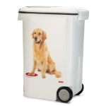 Curver Contenitore Cibo per Animali Motivo Cane con Ruote 54L