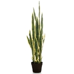 Emerald Pianta Artificiale Sansevieria in Vaso di Plastica 97 cm