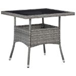 Set Mobili da Pranzo da Giardino 3 pz Grigio Polyrattan Acacia