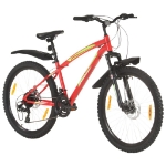 Mountain Bike 21 Speed 26" Ruote 36 cm Rosso