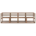 Set Divano Pallet da Giardino 4pz Legno Pino Impregnato Marrone