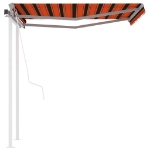 Tenda da Sole Retrattile Automatica Pali 3x2,5m Arancio Marrone