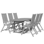 Set da Pranzo da Giardino 7 pz in Legno Massello di Acacia